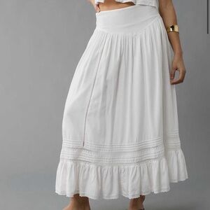 American Eagle High-Waisted Ruffle Maxi Skirt